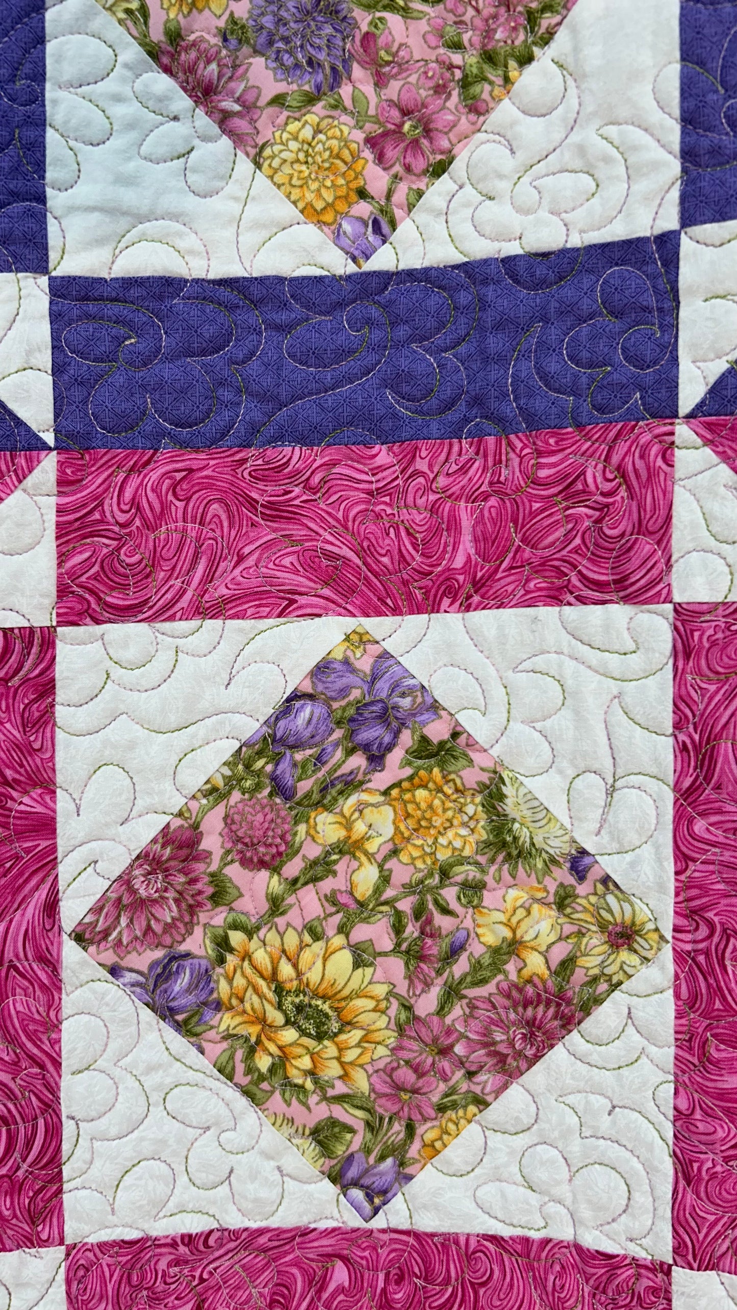 Pink Flowers Quilt (Twin)