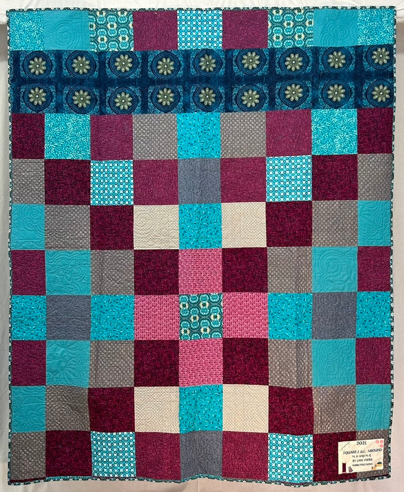 Squares All Around Quilt with Pillow Sleeve (Full)