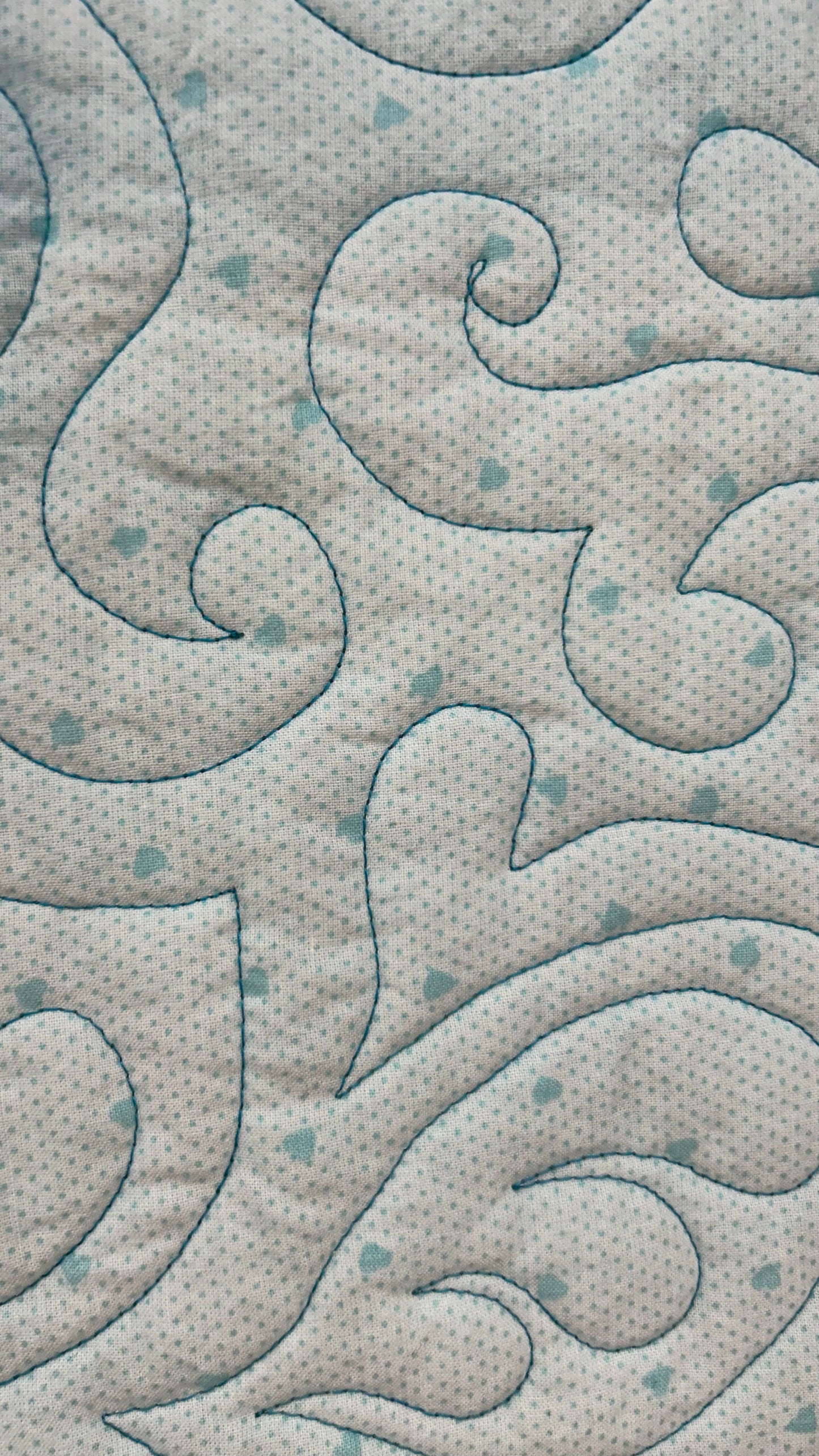Turquoise Checkerboard Quilt (Twin)