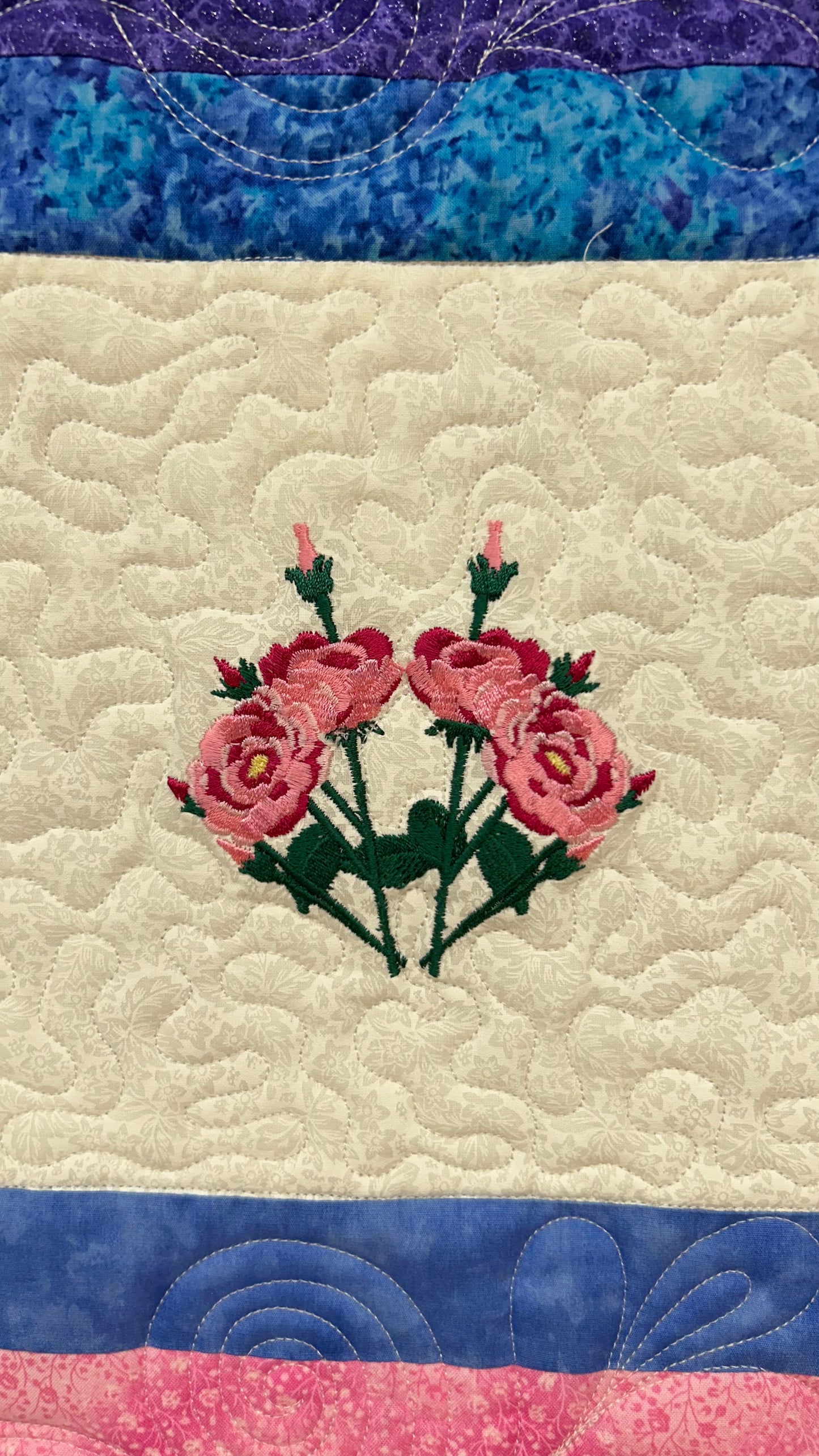 Embroidered Garden Quilt (Twin)