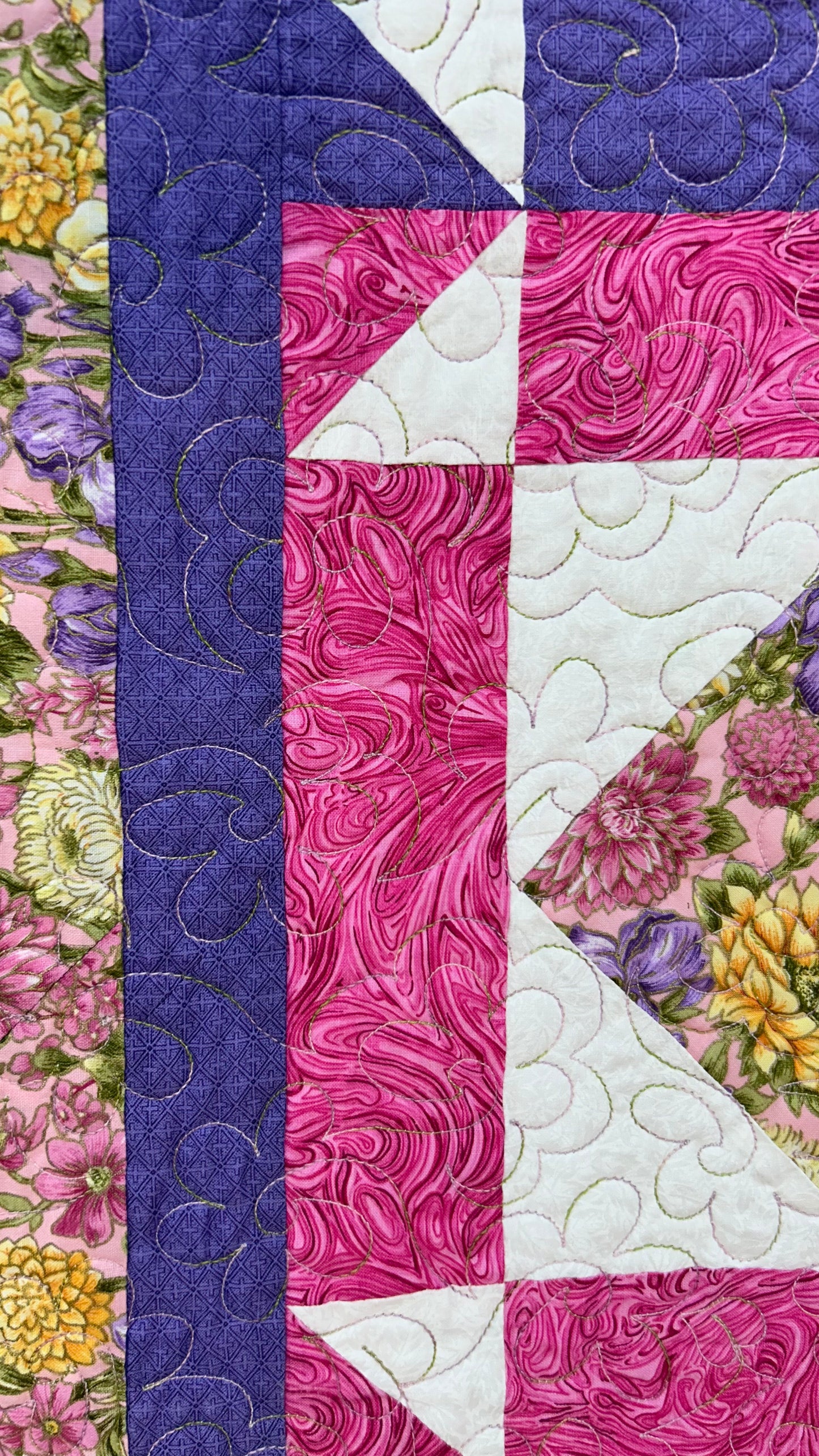 Pink Flowers Quilt (Twin)