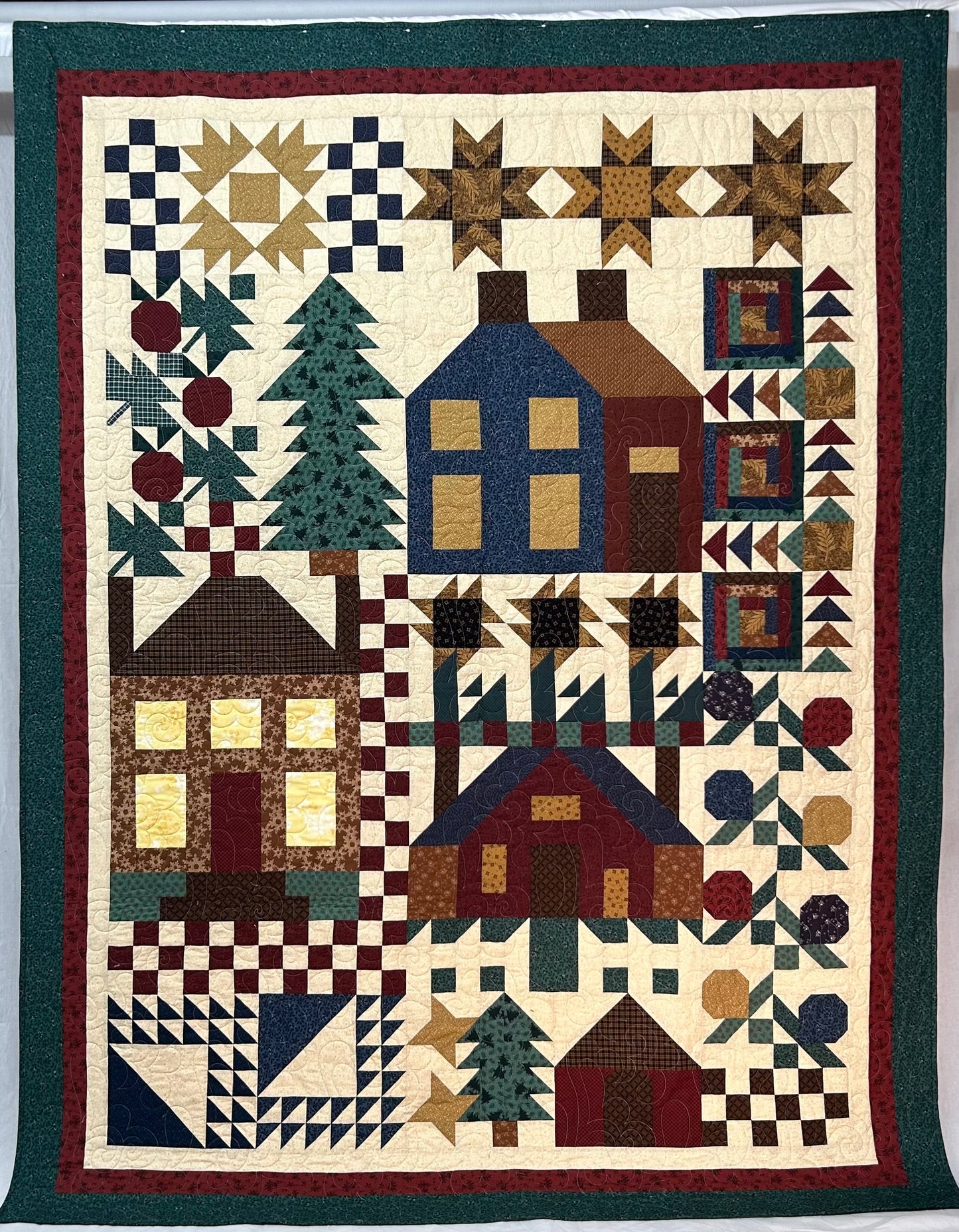 Thimble Berry Neighborhood Quilt (Queen)