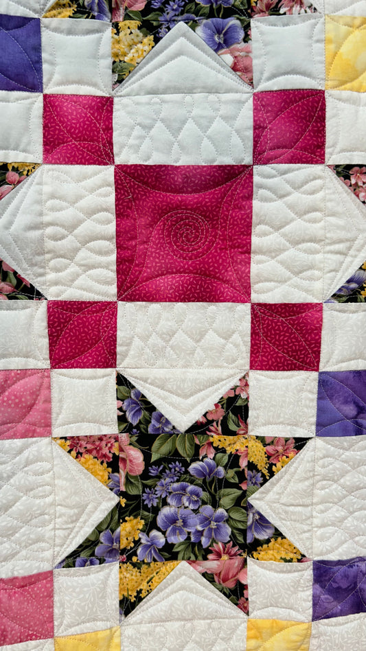 Ohio Star Quilt with Pillow Sham (Twin)