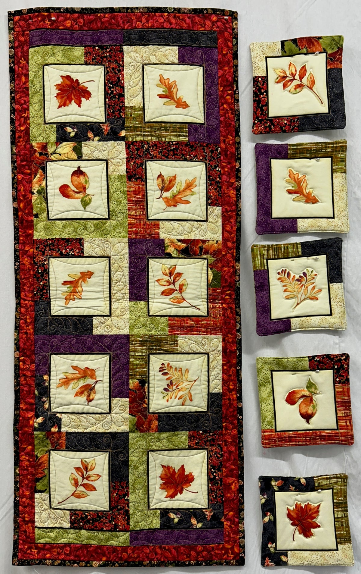 Fall Table Runner with Hotplates