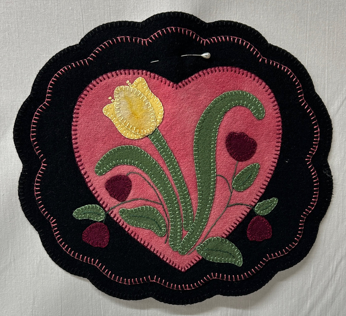 Left Tulip Penny Rug