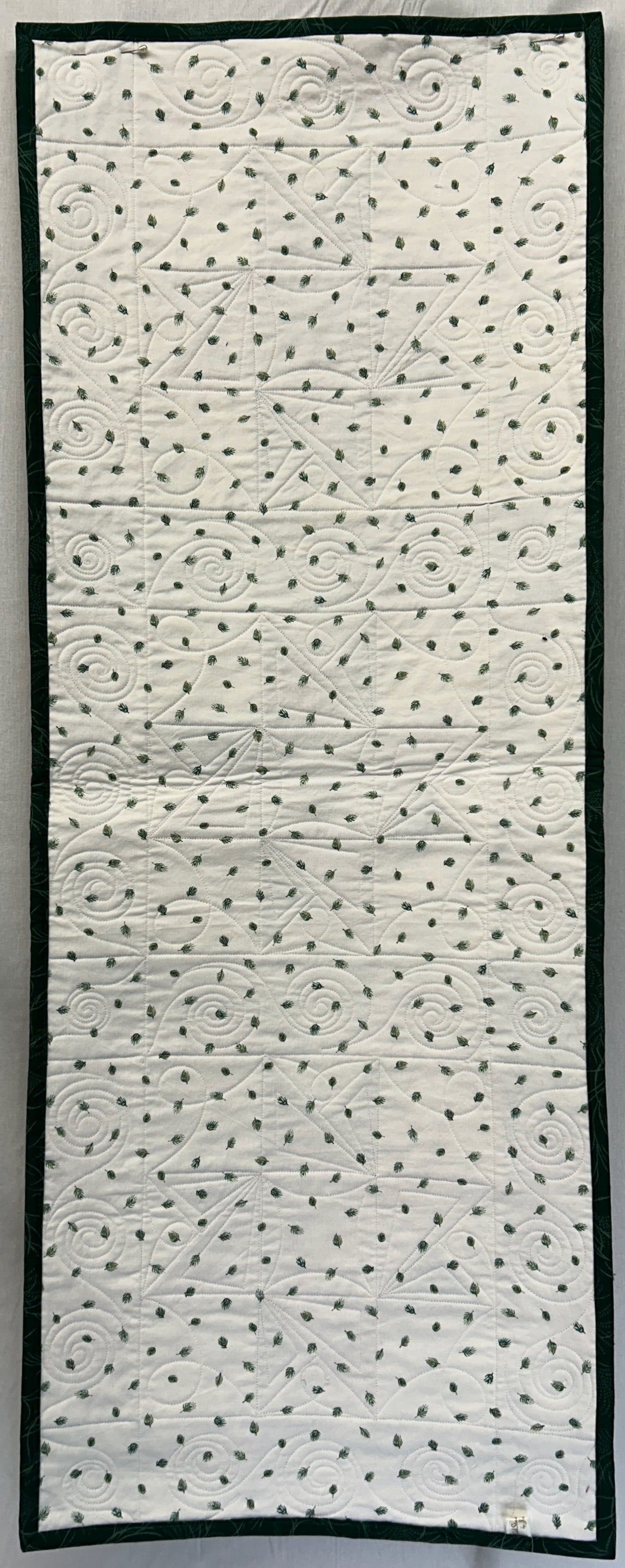 Red Green & White Stars Table Runner