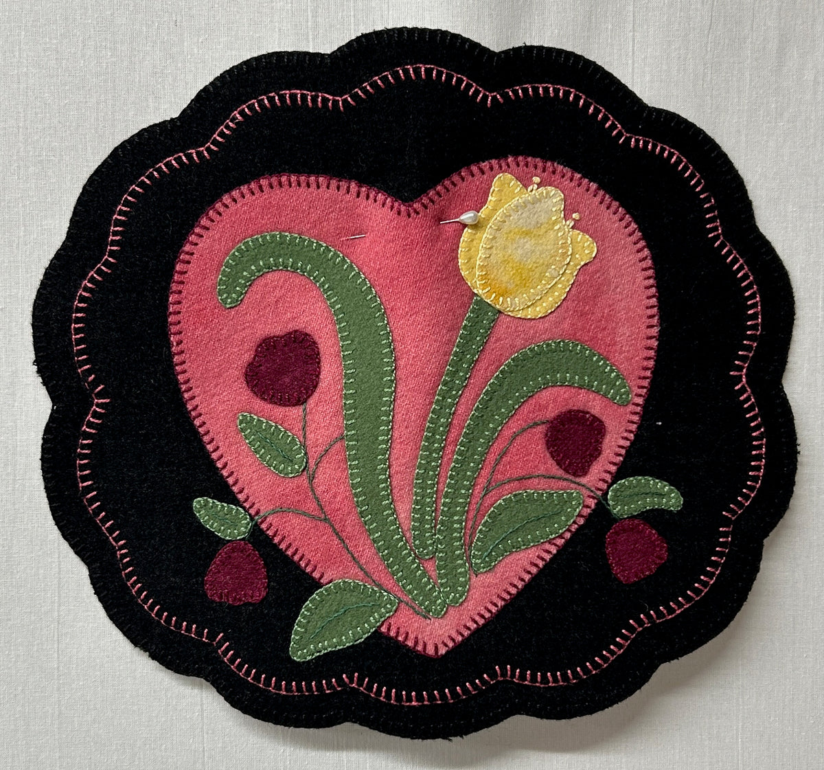 Right Tulip Penny Rug