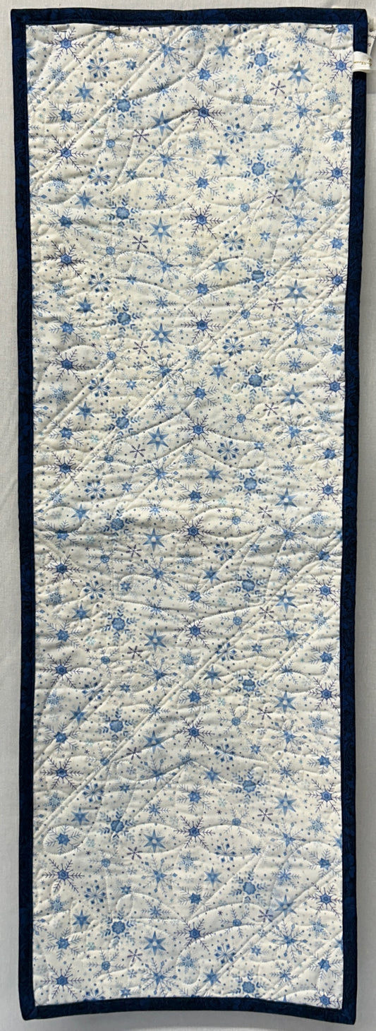 Blue Squares On Point Table Runner