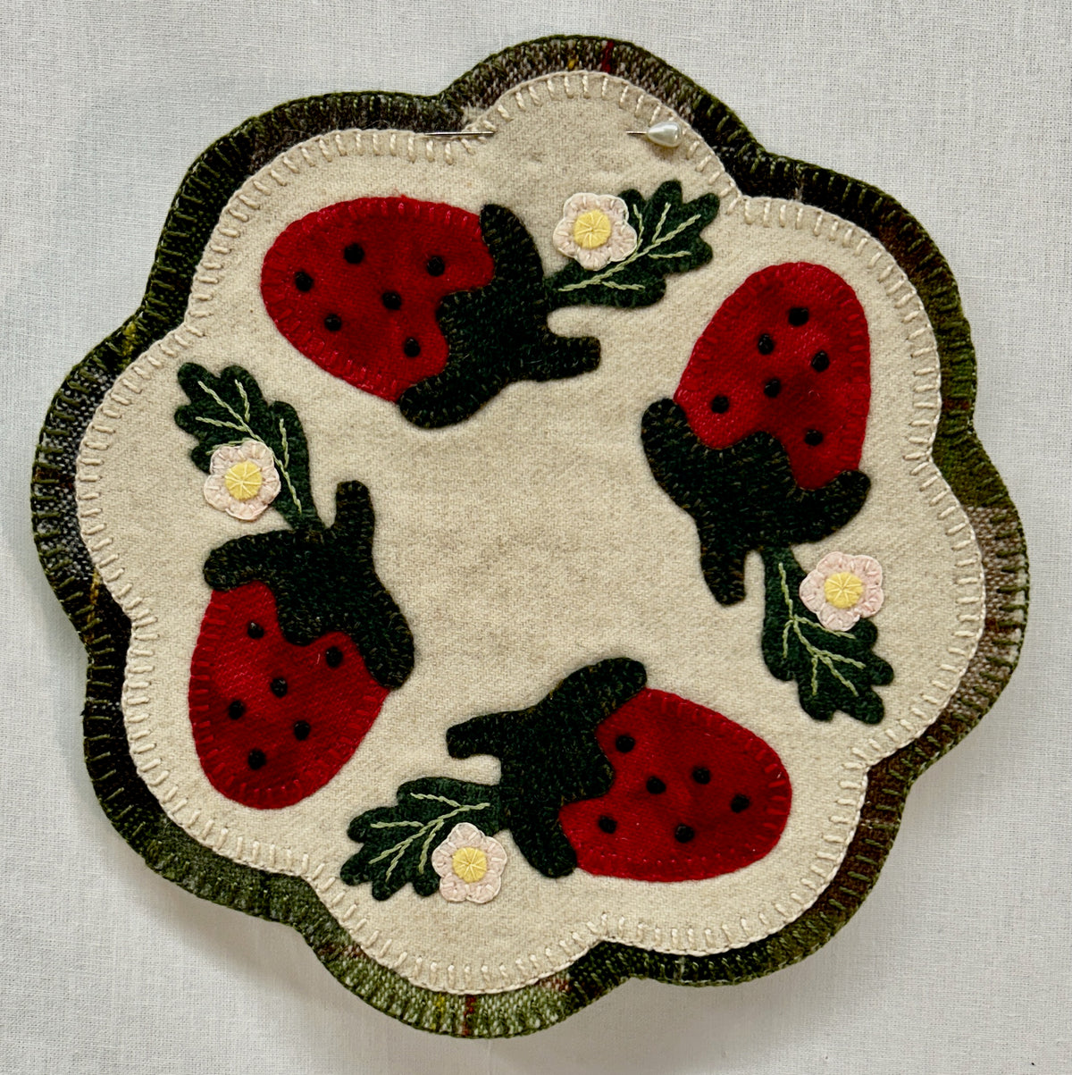 Strawberries Penny Rug