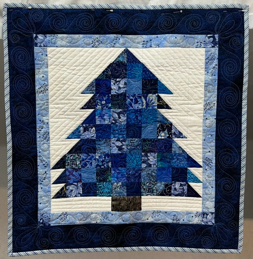 Blue Tree Wall Hanging 2" Squares
