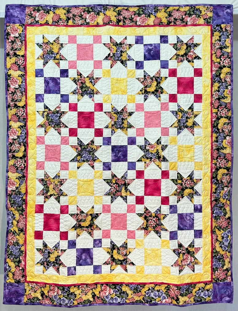 Ohio Star Quilt with Pillow Sham (Twin)