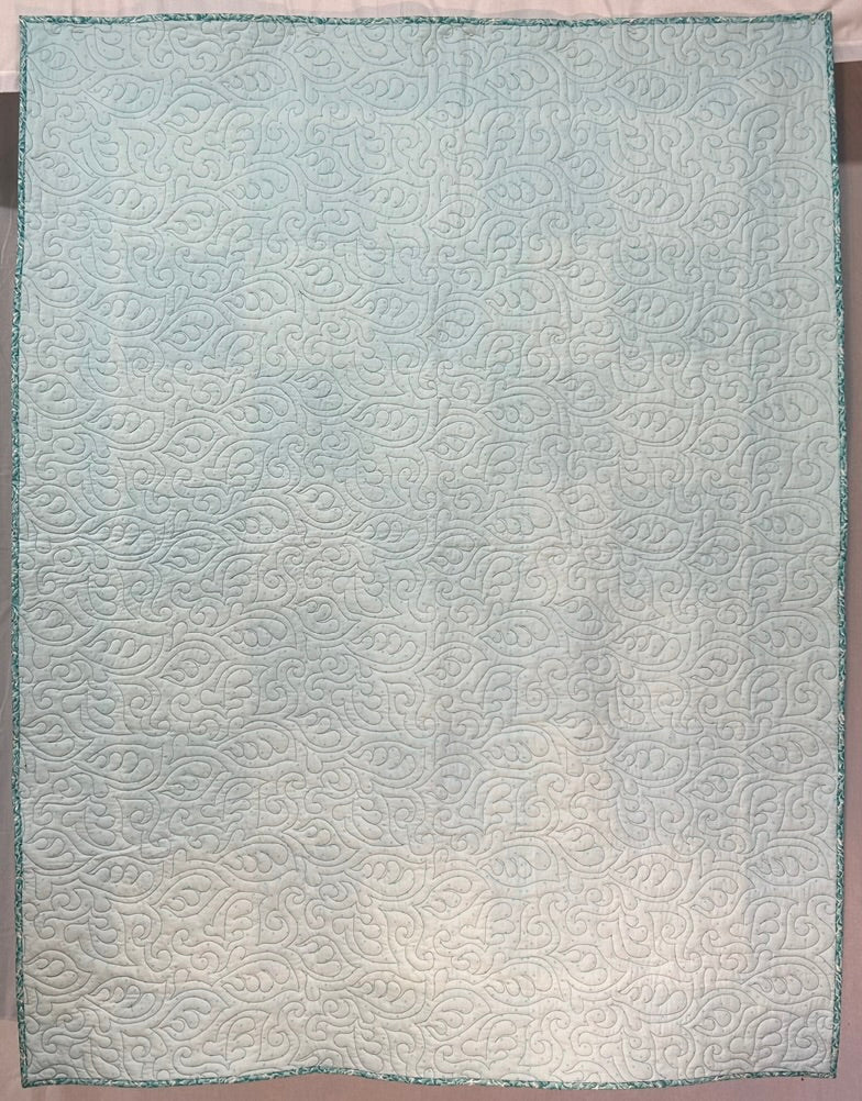 Turquoise Checkerboard Quilt (Twin)