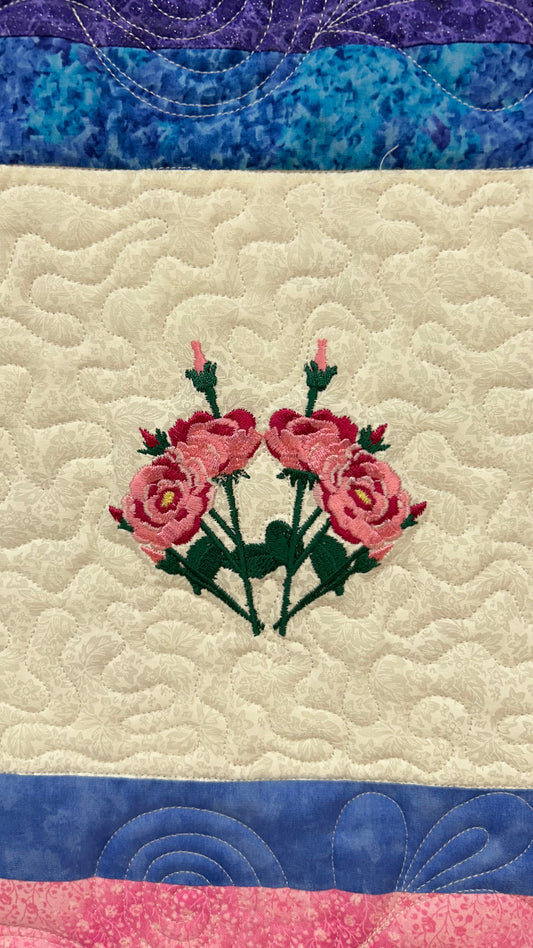 Embroidered Garden Quilt (Twin)