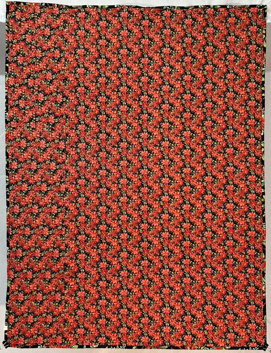 Holiday Poinsettias Quilt (Throw)