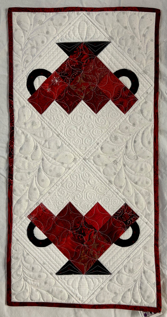 Red Basket Christmas Table Runner