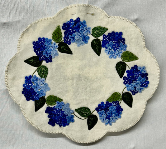 Hydrangia Penny Rug