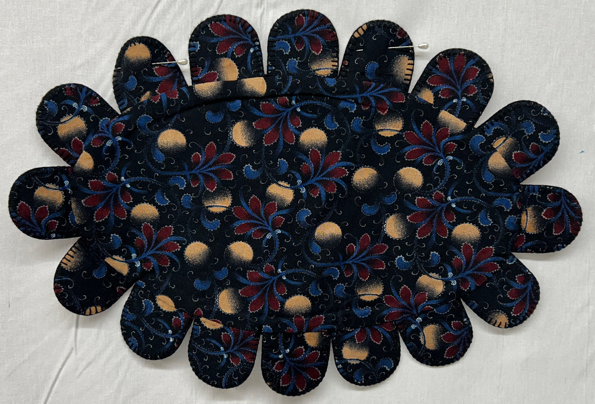 Pot of Flowers Penny Rug