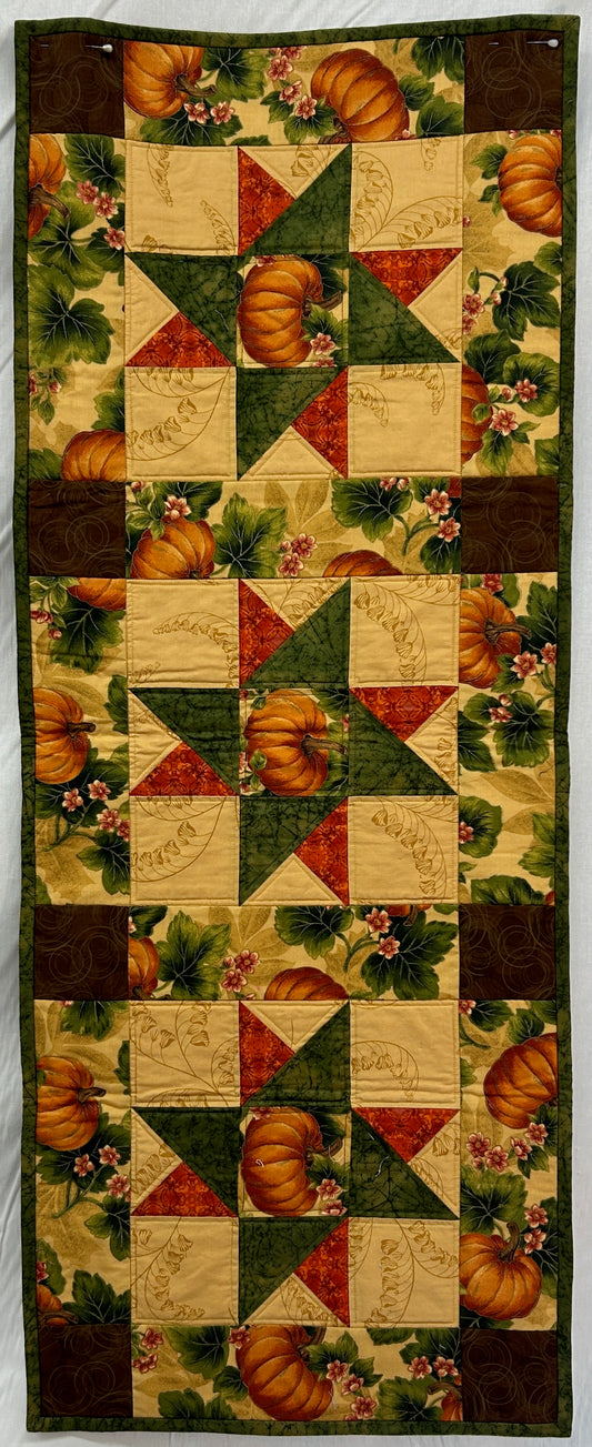 Pumpkin Star Table Runner