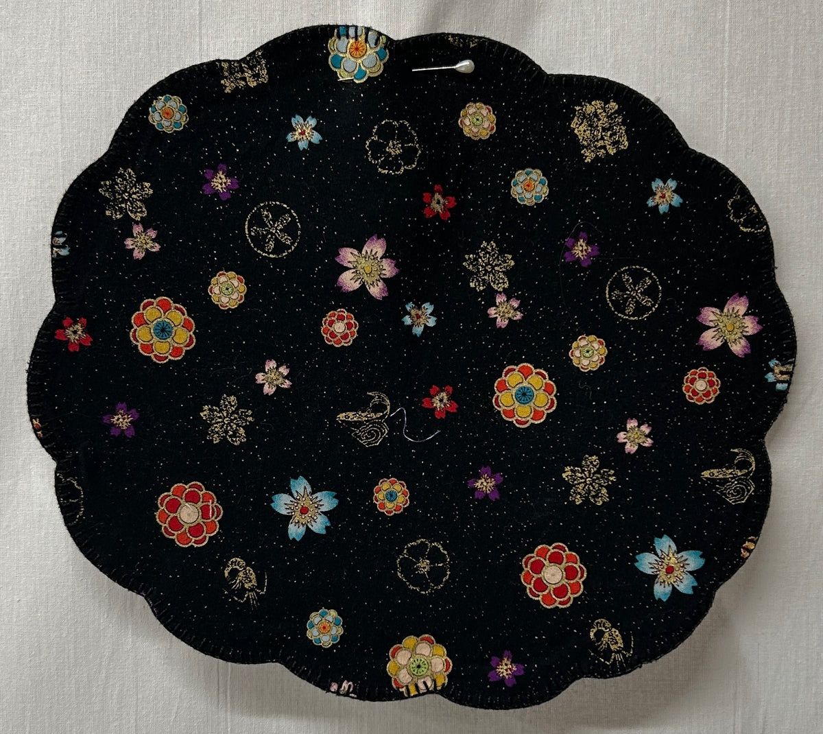 Left Tulip Penny Rug