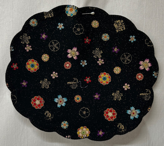 Left Tulip Penny Rug