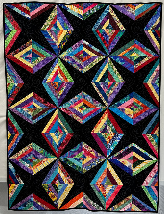 Scrappy Diamond Quilt (Throw)